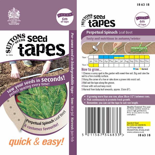Perpetual Spinach Leaf Beet (6m of tape) S